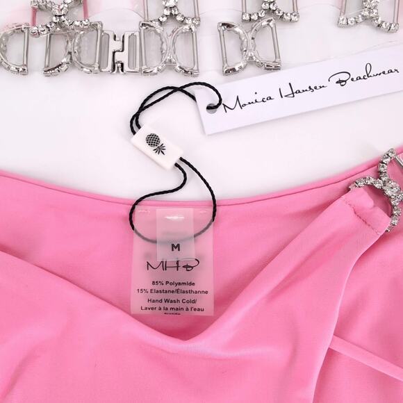 Monica Hansen Beachwear Shine Like A Diamond Pink Panther Bikini Set -Size M NWT - Picture 13 of 14